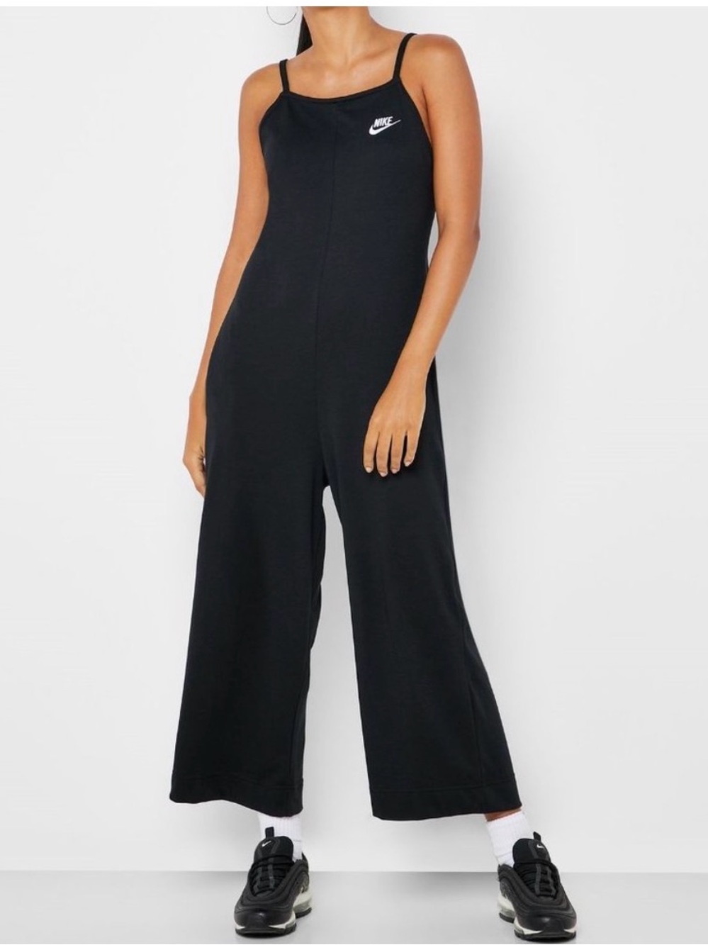 Nike Black Wide-Leg Spaghetti-Strap Jumpsuit